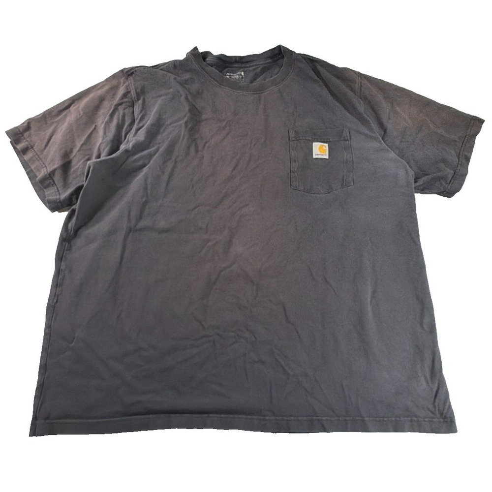 Carhartt K87 Pocket Tee Mens 2XL Gray Faded Short Sleeve 100% Cotton Workwear